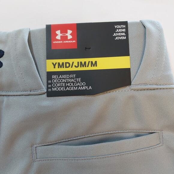 Under Armour Softball Baseball Pants Youth Size Medium YMD HeatGear Grey NWT - Picture 5 of 6